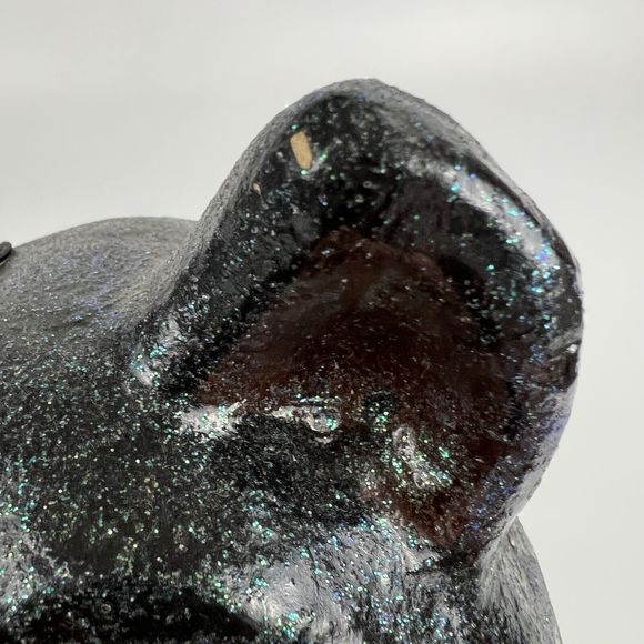 Vtg Folk Art Paper Mache Creepy Hissing Cat‎ Head Ornament Macabre Decor - Picture 12 of 14